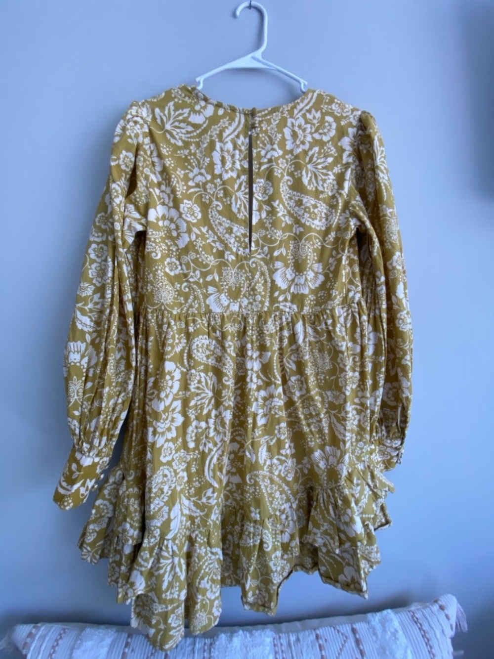 Anthropologie Maeve Frill Puff V-Neck Ruffle Mini Dress - Picture 5 of 6